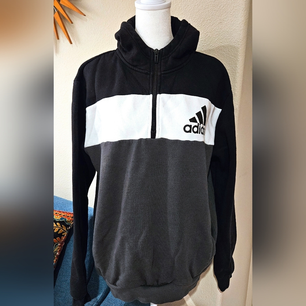 Like-New Men's Adidas Hoodie Quarter Zip